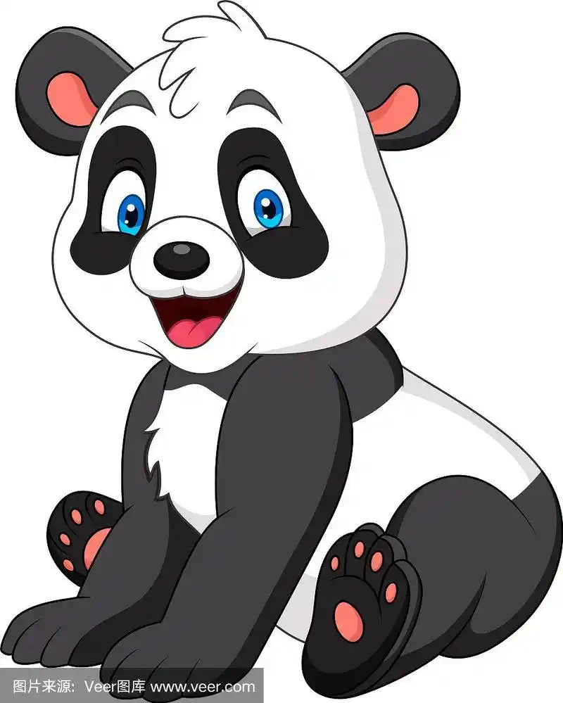 可爱的熊猫卡通