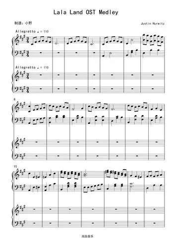 lala land ost medley (爱乐之城)钢琴谱-小野-虫虫钢琴