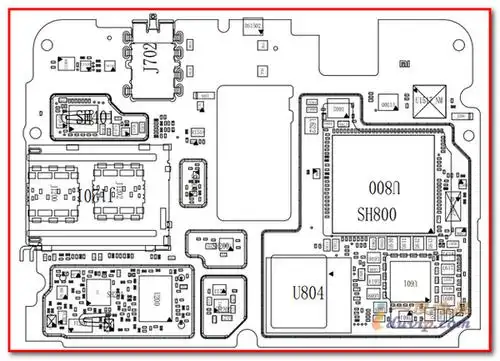 小米5splus手机电路图电路方框图元件分布图