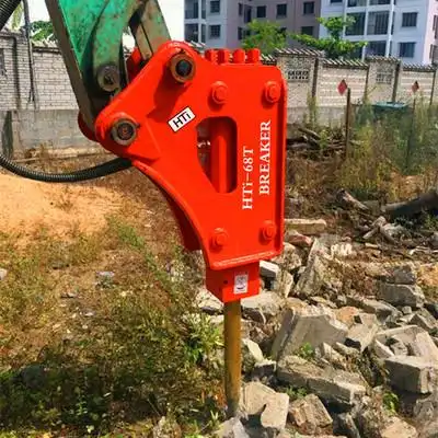 进口hti液压破碎锤 68钎杆破碎锤炮头 挖机破碎锤配件 进口小炮头