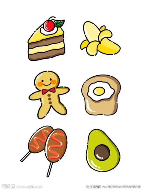 零食简笔画零食简笔画手帐