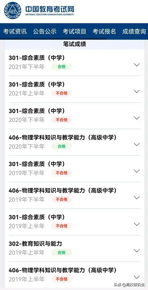 2021年下半年教师资格证成绩已公布,还没考过的学生一定要抓紧_考试