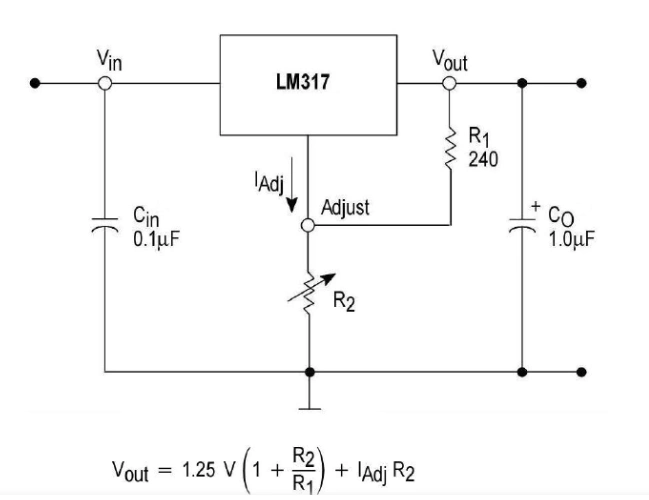 lm317可调稳压电源电路图