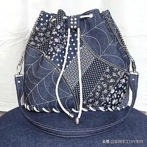 拼布作品23个牛仔布包包喜欢的可以模仿