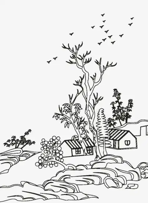 手绘山水简笔画儿幼儿山水画简笔画手抄报祖国山水手抄报漂亮的山水画