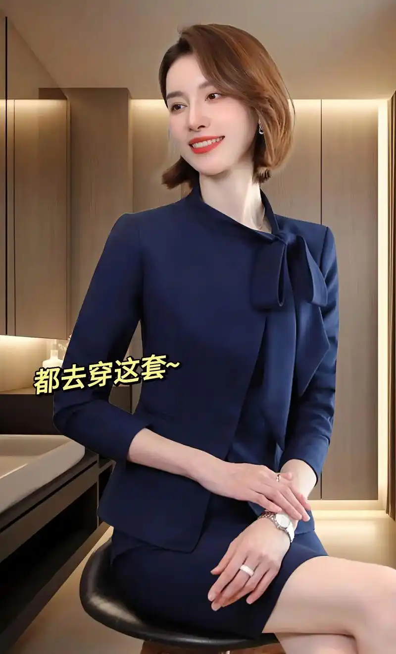 酒店前台工作服女高端空姐职业装气质女神范西装套装正装工装西服