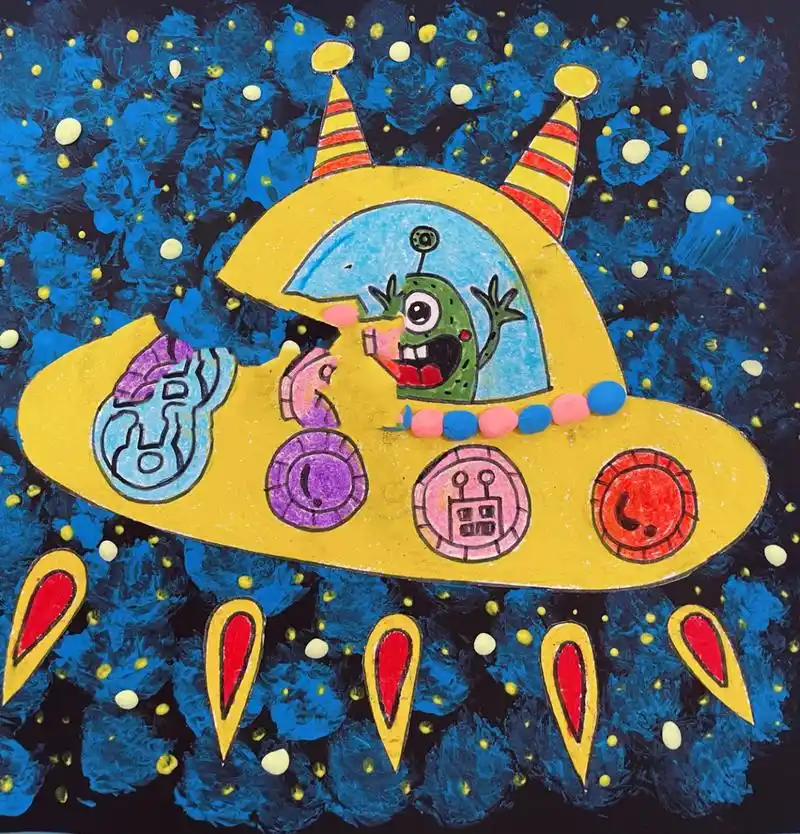 创意儿童画—《太空飞船》 7715732021年6月17日,在酒泉卫星