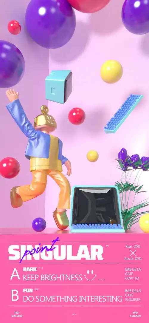 c4d海报卡通角色