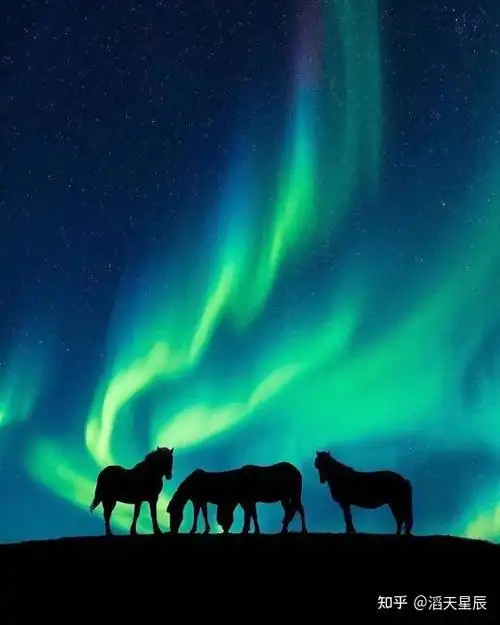 挪威冰岛和爱尔兰的北极光