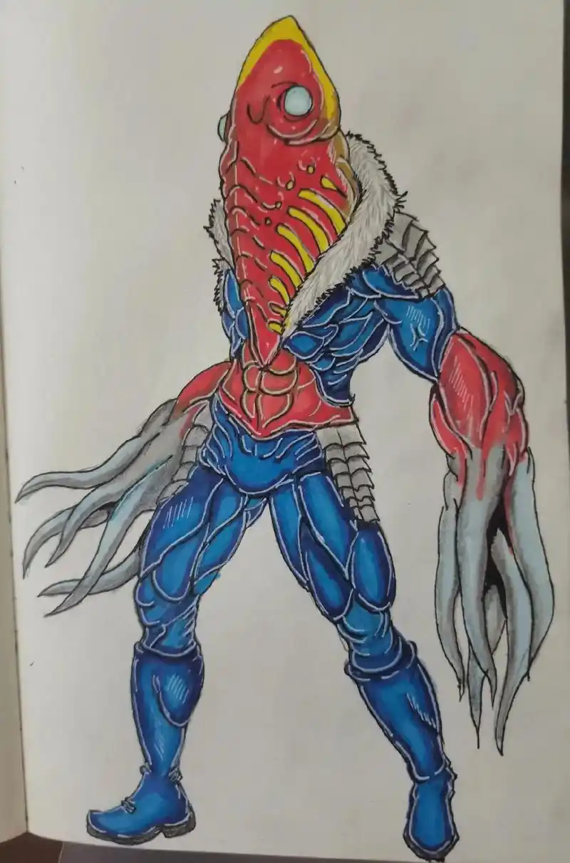 艾斯奥特曼中的外星人"梅特龙星人".#画画 #手绘 #画渣日 - 抖音