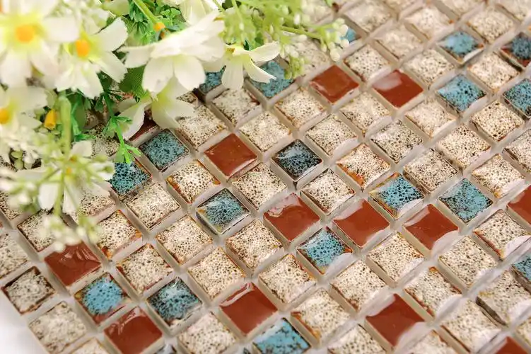 陶瓷马赛克窑变鹅卵石现代简约田园背景墙客厅卫生间厨房瓷砖地砖