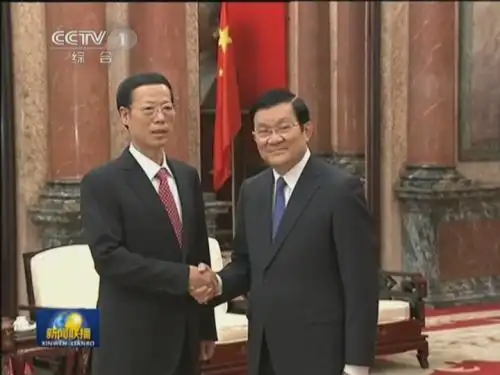 张高丽与越南党和国家领导人会见会谈