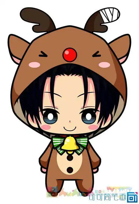 超萌卡通人物简笔画彩色