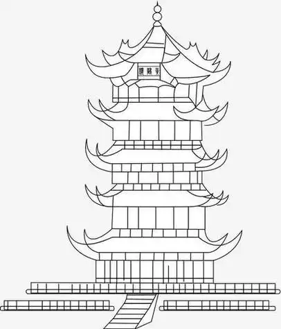 古代城简笔画可爱