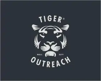 一组 老虎 元素logo标志设计参考#设计秀