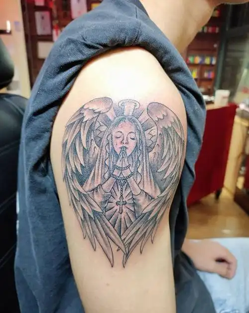 天使纹身图片_手臂纹身图案