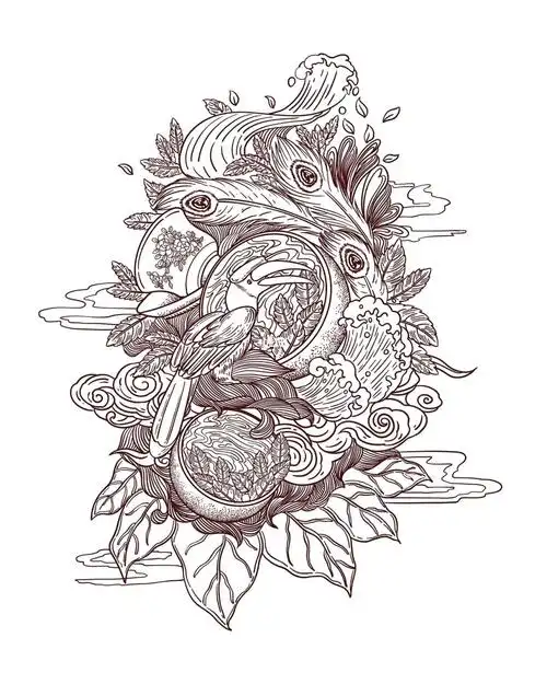 最近画了一张线稿插画,已商用线条方面有很大进步,很开心啦#包装