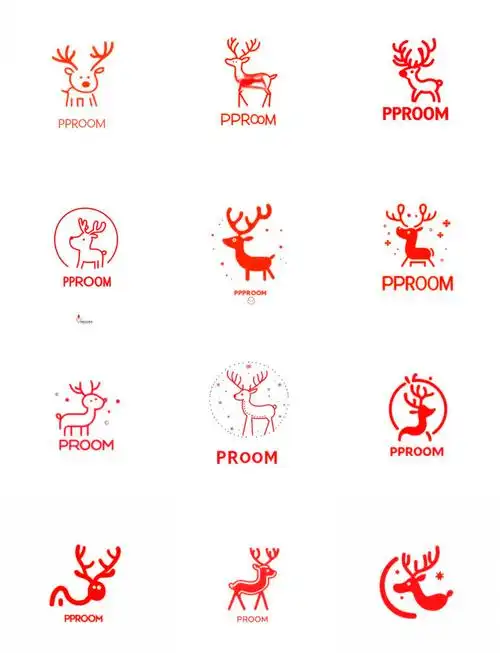 鹿卡通图片 商标