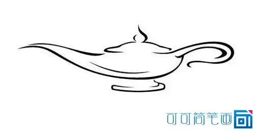 阿拉丁神灯精灵简笔画