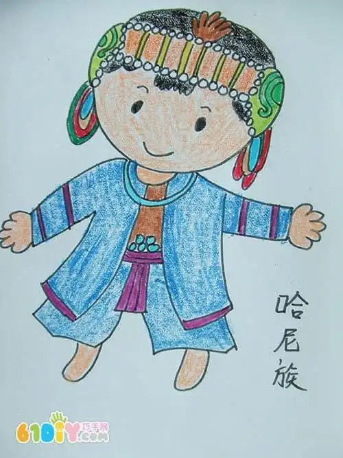 少数民族简笔画彩色 少数民族简笔画彩色人物小朋友
