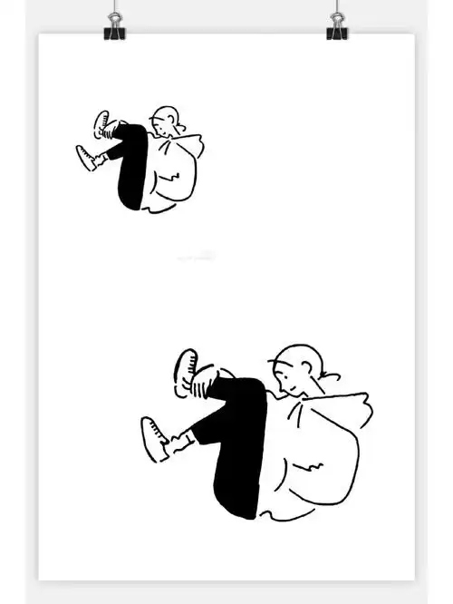 100天极简手绘打卡  #极简手绘  #长场雄临摹