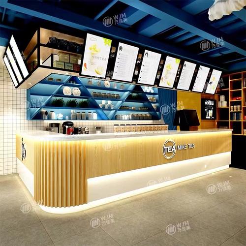 奶茶店吧台收银台咖啡厅酒吧吧台转角茶餐厅台球室前台定制大理石