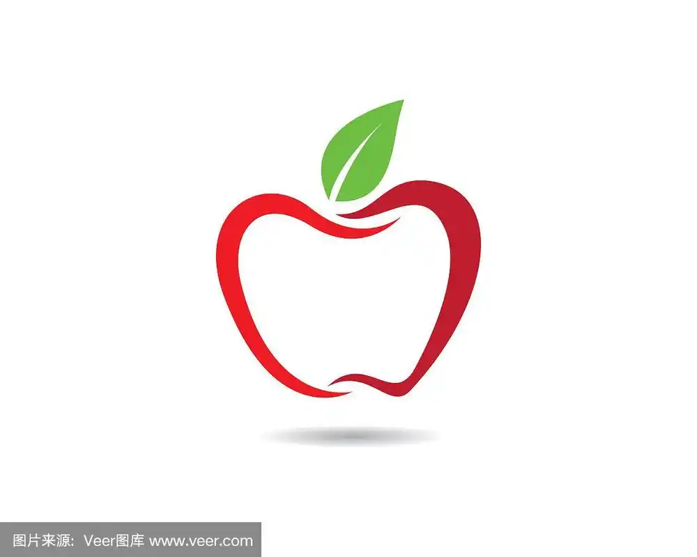 苹果标志符号矢量插图