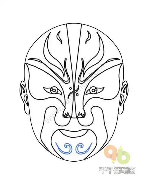 千千简笔画脸谱简笔画