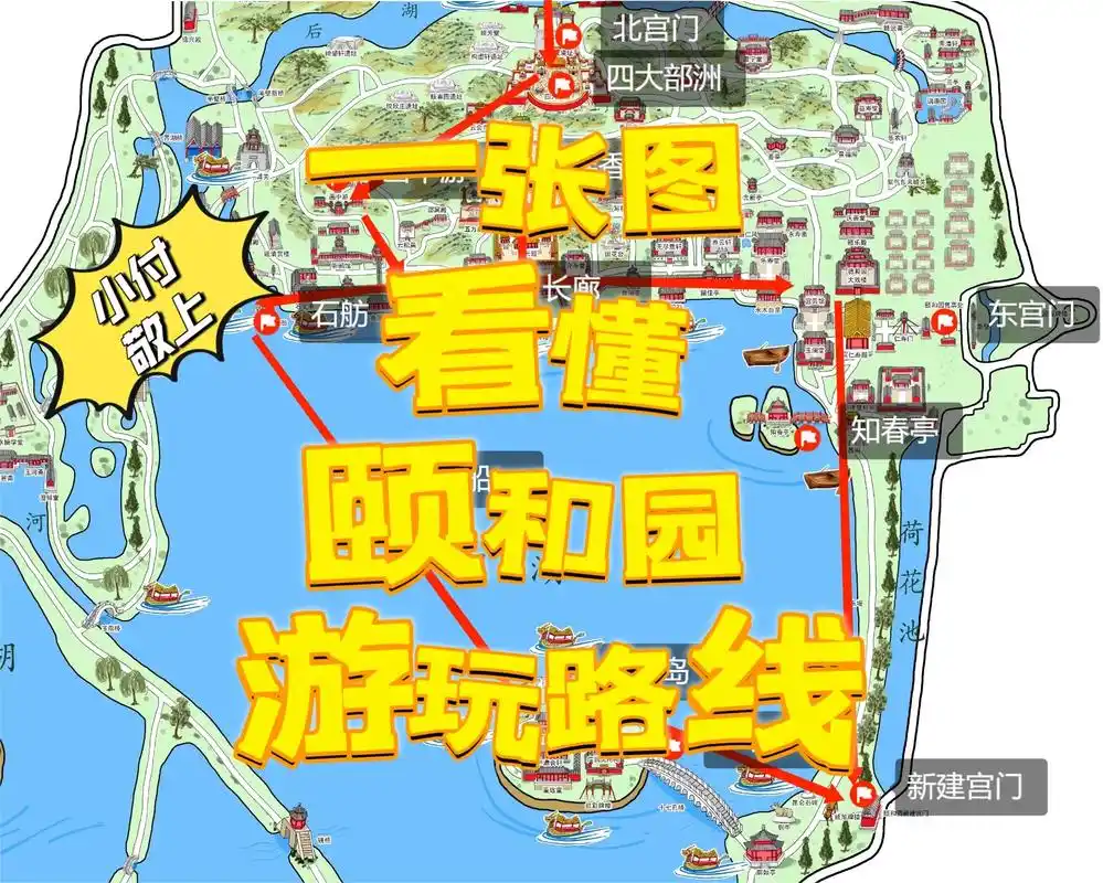 一张图攻略7515颐和园游玩路线.