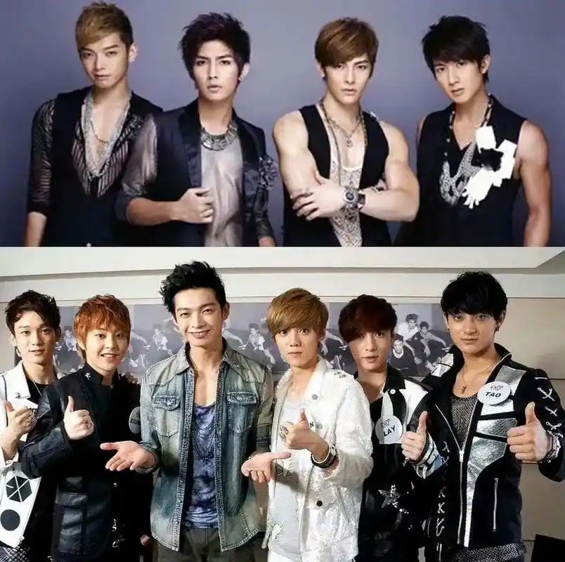 当辰亦儒和exo合照,身高优势好大啊.