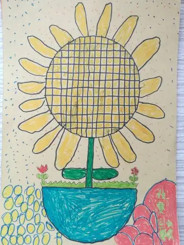 张庄小学二年级《太阳花》图画展