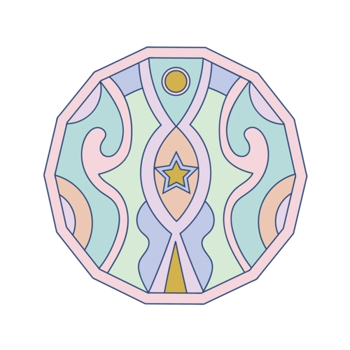 抽象甜美风手绘彩色几何花纹装饰元素