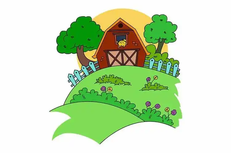 农场简笔画,农场图片