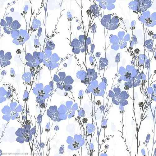 植物花卉四方连续矢量图下载