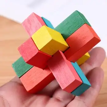 九连环玩具成人小学生老人智力解环儿童解扣解锁连环扣孔明锁彩色六根