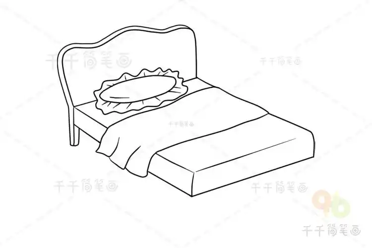 如何画床的简笔画图片