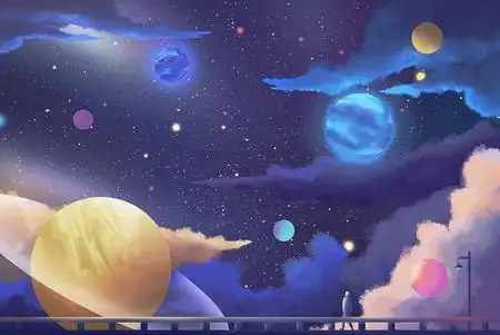 星空插画图片-星空插画图片大全-星空插画背景图片-觅知网