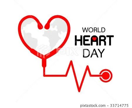 图库插图: world heart day icon design.