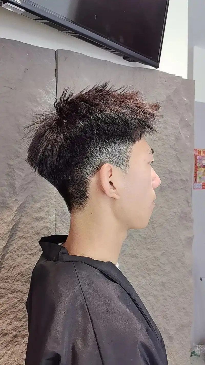 摩根前刺||适合细软扁塌发质,圆脸方脸男生发型首选