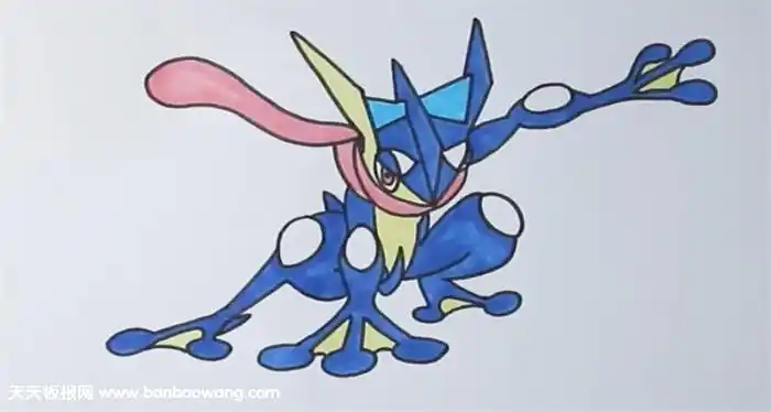 甲贺忍蛙简笔画