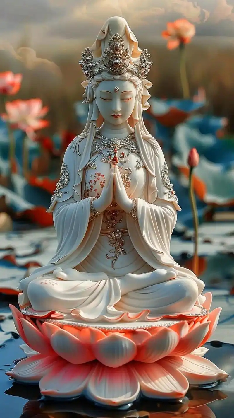 观世音菩萨大慈大悲 #南海观音 许个愿吧,心诚则灵有求必应,千万惨