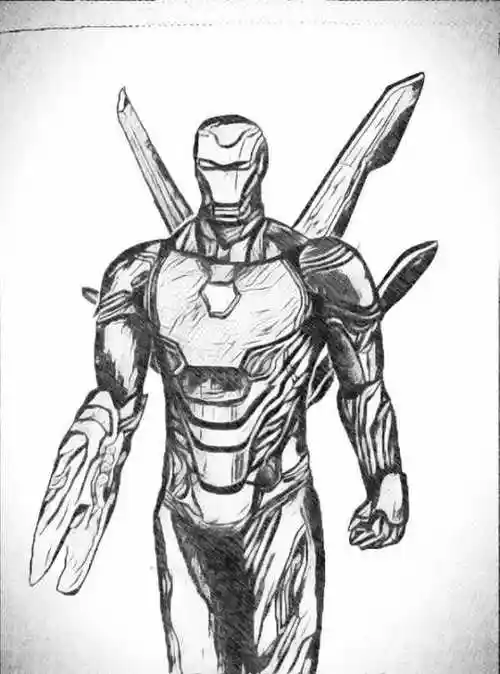 素描钢铁侠图画(22张)|漫威|托尼_网易订阅