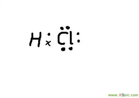 hcl的电子式是啥,最好要画图的?