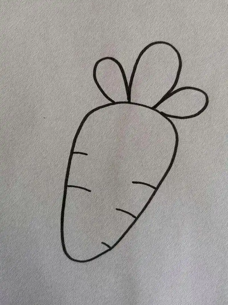 胡萝卜简笔画教程