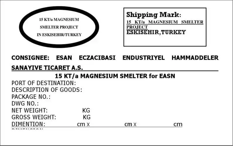 出口项目唛头格式