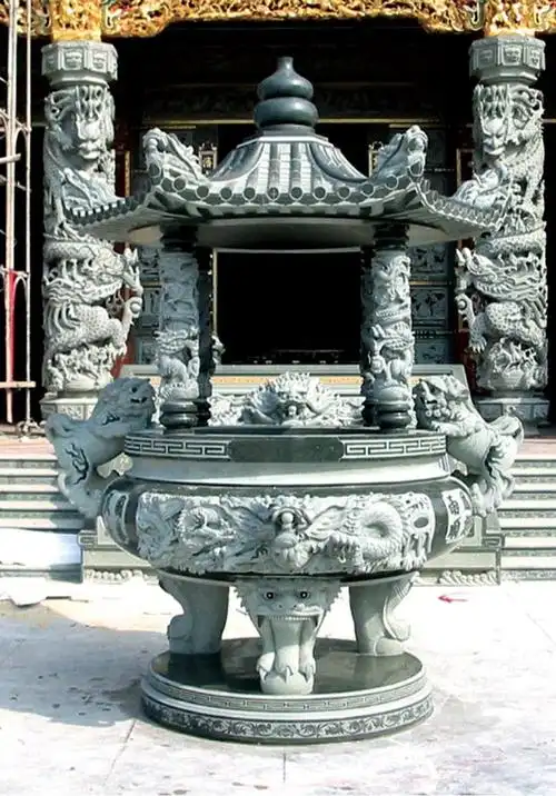 石雕香炉 寺庙青石香炉 青石天公炉
