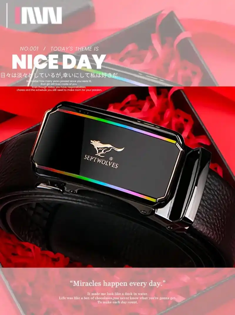 这款七匹狼男款真皮皮带 - 抖音