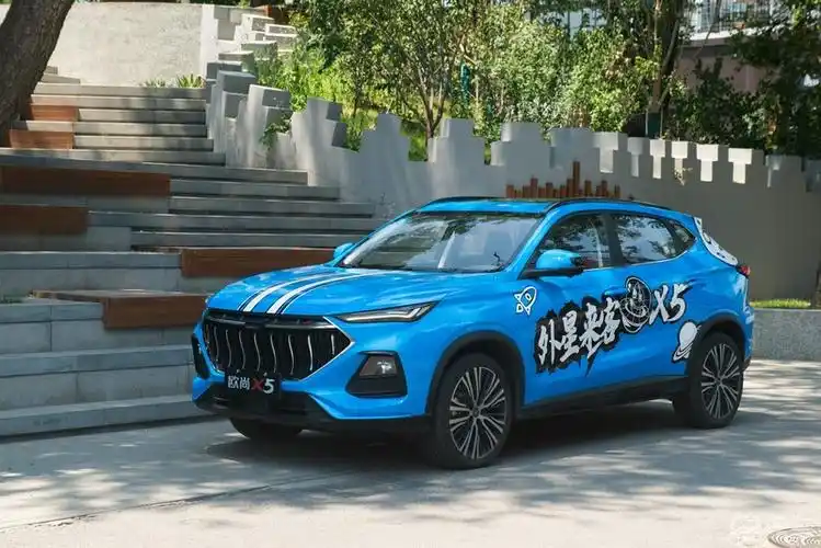 欧尚x5改装实力不凡,蓝色车衣非常帅气_长安欧尚x5社区_易车社区
