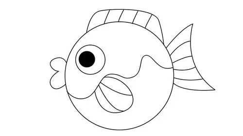 可爱鱼简笔画