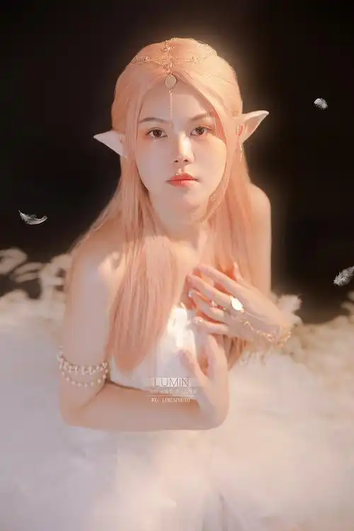 天使少女 羽毛 翅膀 写真拍摄 少女写真精灵